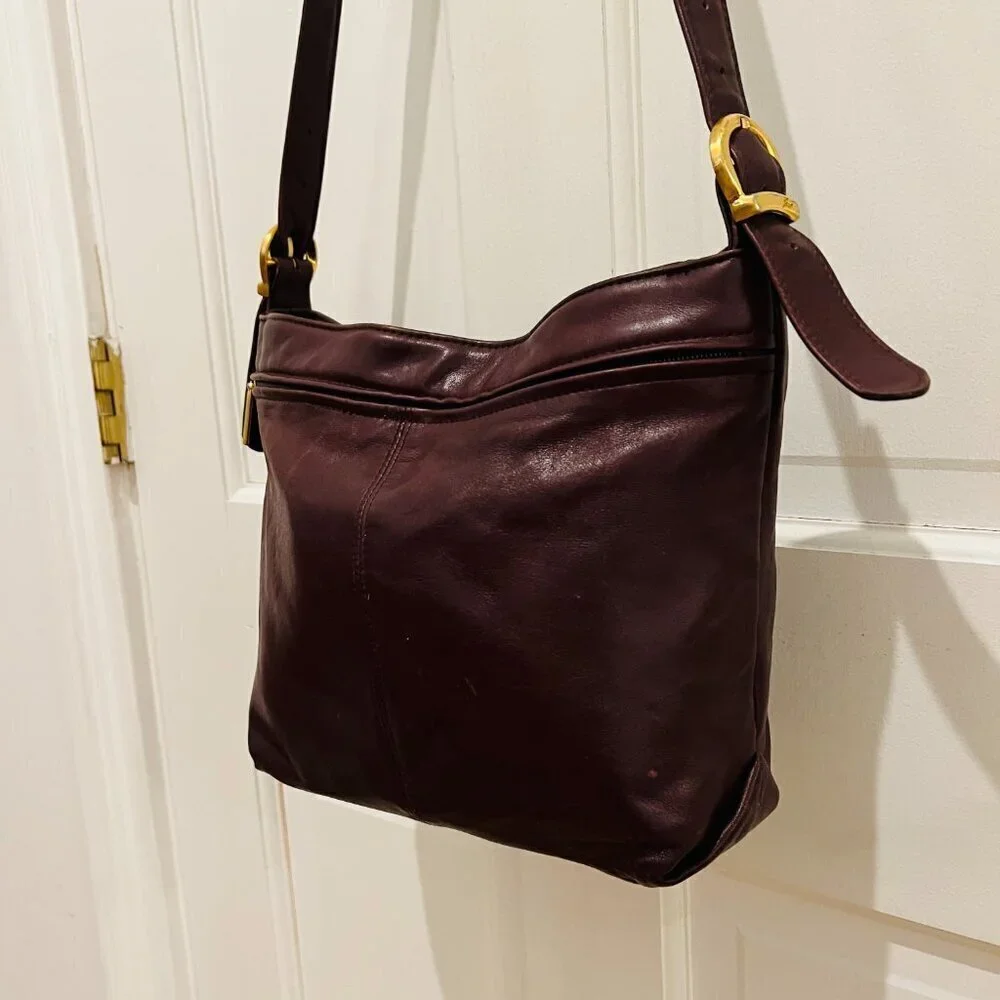 Vintage Stone Mountain Leather Shoulder Handbag Purse